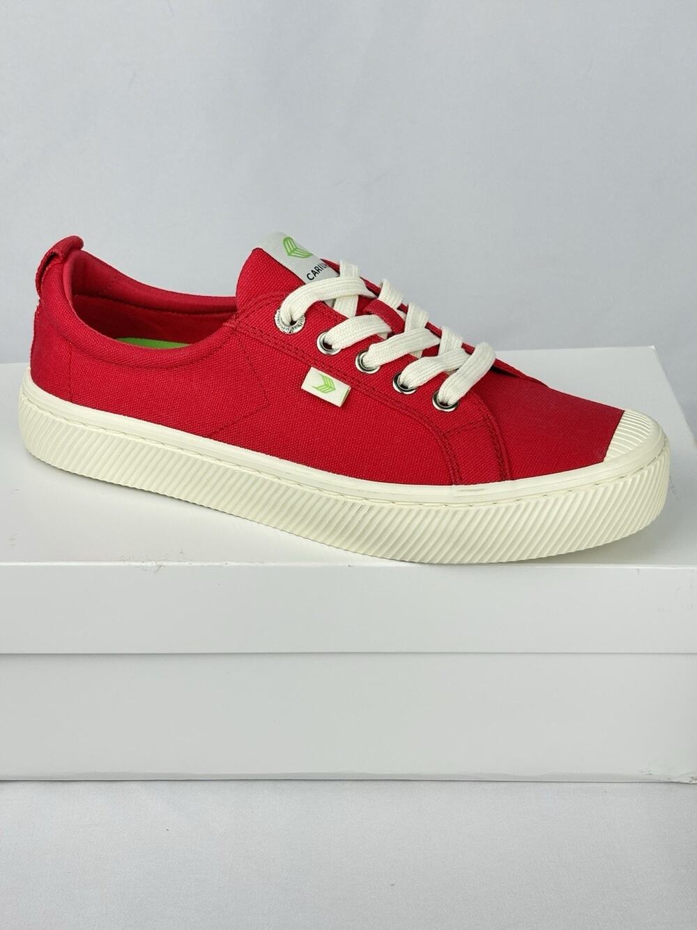 Cariuma OCA Low Women’s Size US 8 Red Canvas Lace-Up Sneakers Casual Shoes New